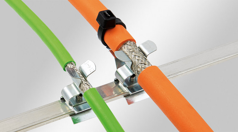 EMC-schermklemmen voor 10 × 3 mm rail, steekbaar